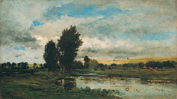 Charles Francois Daubigny French River Scene Sweden oil painting art